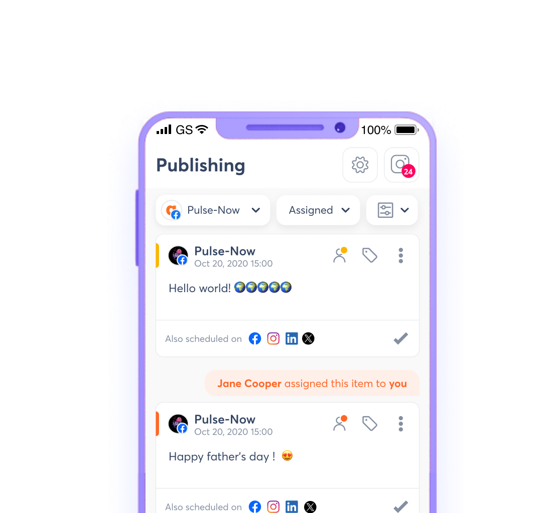 Mobile app screen